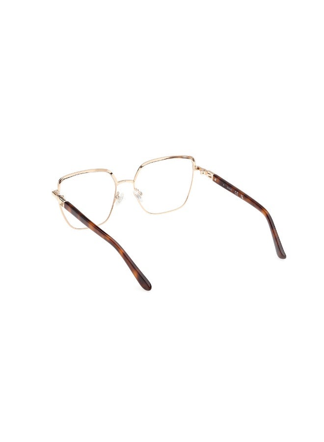 GUESS Gu2983 Geometric Metal Frames For Women Size 56, Shiny White - Image 3