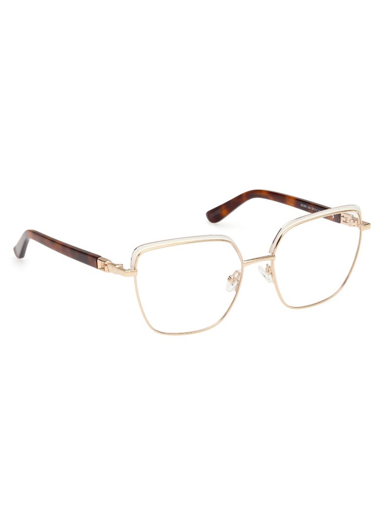 GUESS Women's Asymmetrical Shape Eyeglass Frames - GU298302456 - Lens Size: 56 Mm - White - Image 5