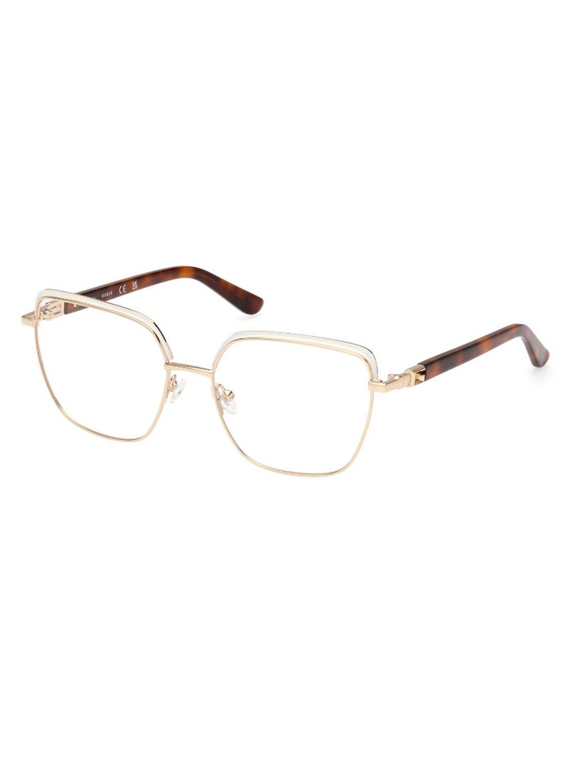GUESS Women's Asymmetrical Shape Eyeglass Frames - GU298302456 - Lens Size: 56 Mm - White - Image 1