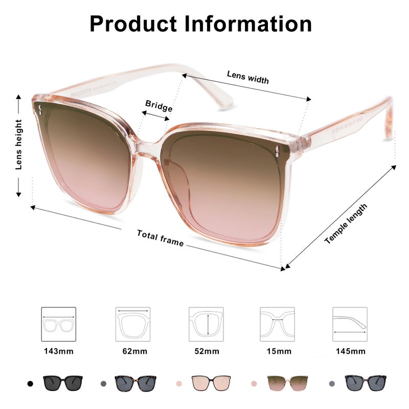SOJOS Sunglasses for Women Men Vintage Style Shades SJ2157,Clear/Brown - Image 5