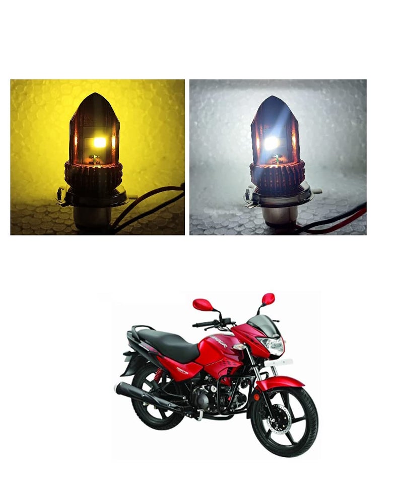 PRIKNIK Led Headlight Bulb 30W Two Color White/Yellow Light H4 Lamp Compatible With H-ero Glamour Fi - Image 2