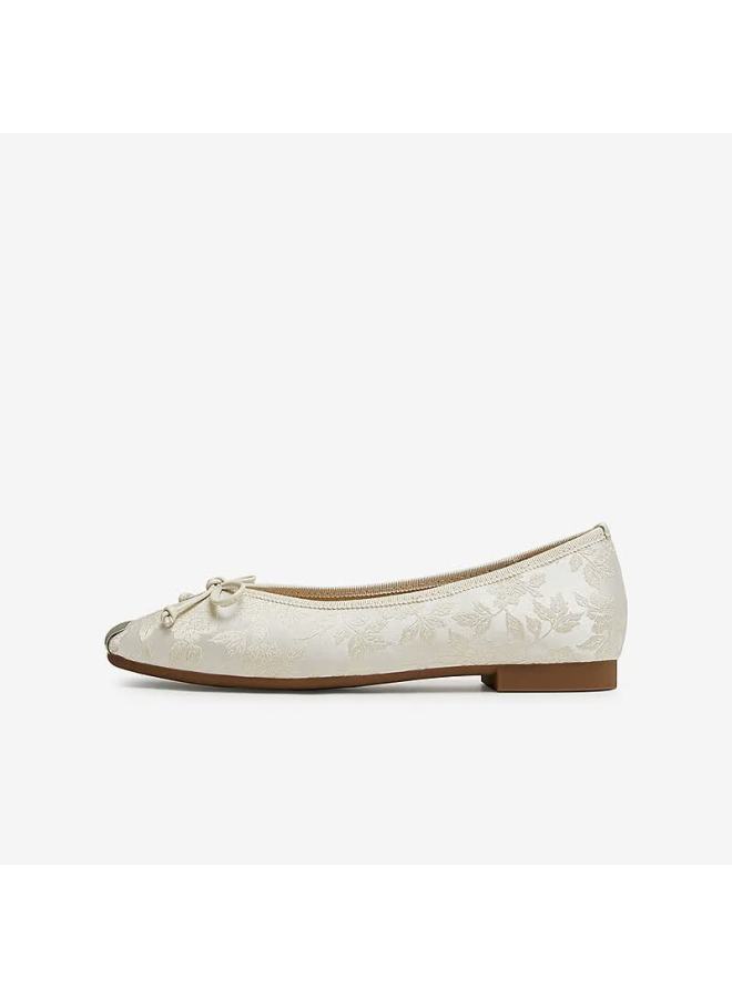 Basto 24 Autumn Fashion Bowknot Square Toe Low-cut Women's Flats A4502cq4 Beige 37 - Image 1