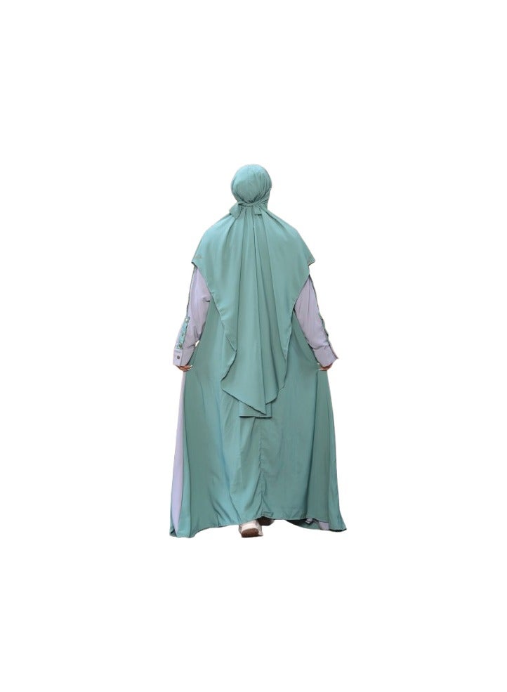 إدناء قطعتين الخامه كريب المقاس وان سايز تلبيس لحد 100 كيلو للنساء  - Image 2