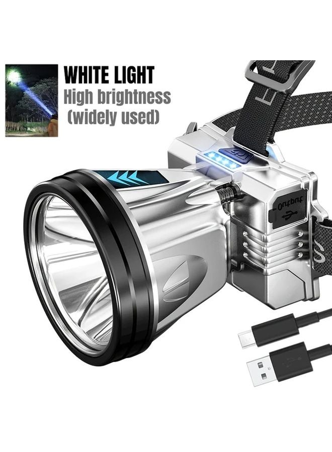 1pc Super Bright LED Rechargeable Headlight High Power Flashlight Fishing Lamp - Image 2