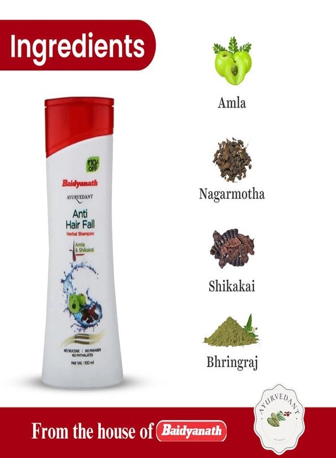 Ayurvedant شامبو أيورفيدي مضاد لتساقط الشعر (أملا + شيكاكاي) لشعر أقوى وأكثر صحة، مقوي طبيعي للشعر (100 مل) - Image 3