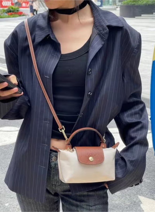 لونج شامب Longchamp Le Pliage حزام الكتف الصغيرة النسائية الكلاسيكية الموضة متعددة الاستخدامات ميني حقيبة ماكياج، حقيبة اليد، حقيبة الكتف، حزام الكتف - Image 2