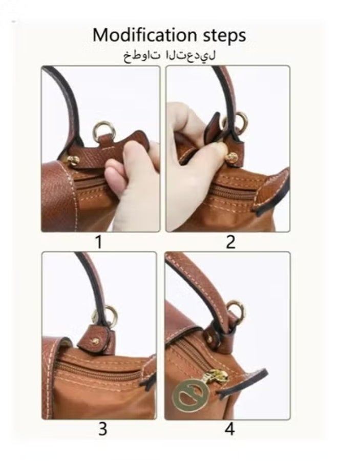 لونج شامب Longchamp Le Pliage حزام الكتف الصغيرة النسائية الكلاسيكية الموضة متعددة الاستخدامات ميني حقيبة ماكياج، حقيبة اليد، حقيبة الكتف، حزام الكتف - Image 3