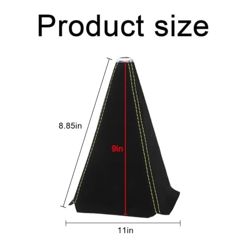 BESULEN Car Shift Boot Cover Suede Leather Shift Knob Boot Dust Cover ManualAuto Shifter Boot Sleeve Replacement Handbrake Gaiter Boot Dust Cover Car Interior Accessories - Image 3