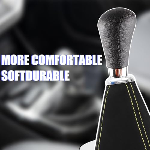 BESULEN Car Shift Boot Cover Suede Leather Shift Knob Boot Dust Cover ManualAuto Shifter Boot Sleeve Replacement Handbrake Gaiter Boot Dust Cover Car Interior Accessories - Image 5