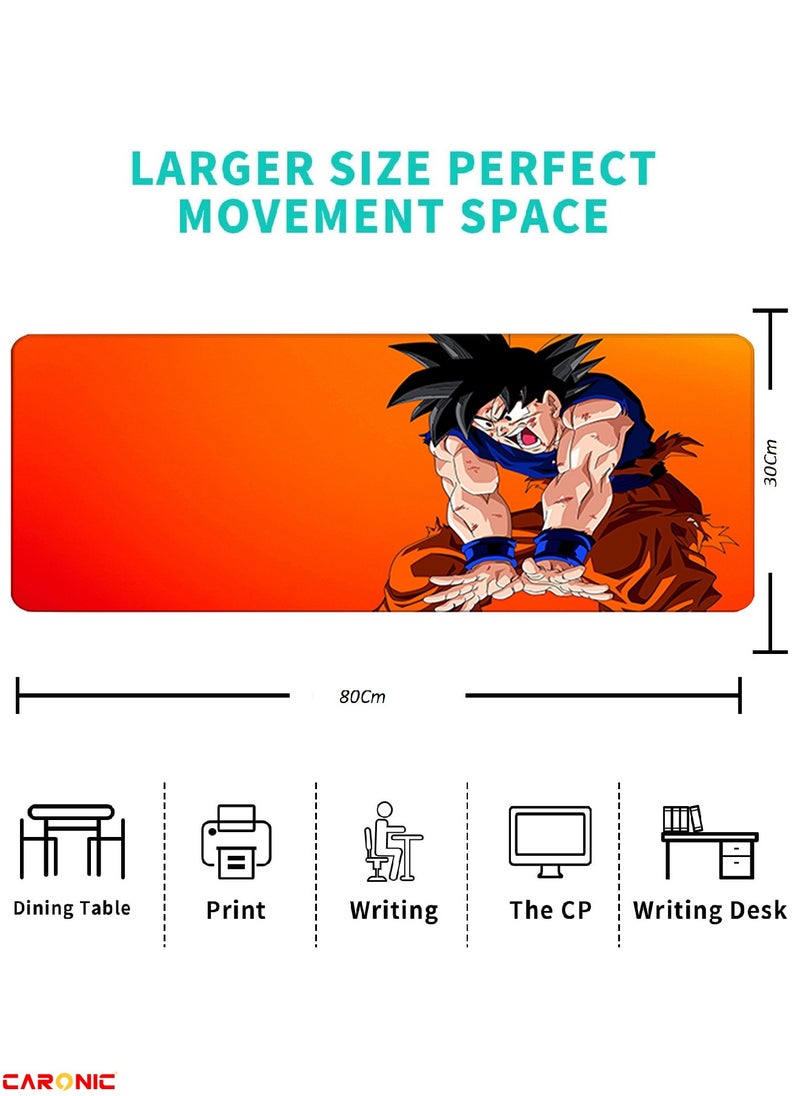 Large Gaming Mouse Pad with Superior Micro Weave Cloth Extended Desk Mousepad with Stitched Edges Non-Slip Base Water Resist Keyboard Pad For Gamer And Office Home DBZ 77