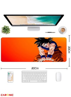 CARONIC Large Gaming Mouse Pad with Superior Micro Weave Cloth Extended Desk Mousepad with Stitched Edges Non-Slip Base Water Resist Keyboard Pad For Gamer And Office Home DBZ 77  - Image 3