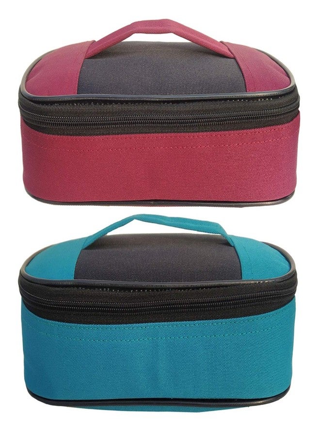 Aafeen Insulated Office Tiffin Lunch Bag (Pack Of 2, Without Containers) (Polyester, Set Of 2, Maroon), 700 Milliliter - 700 Ml - Image 1