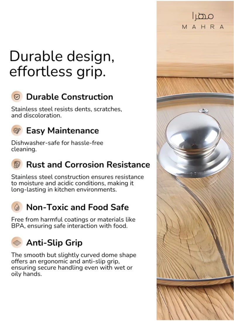 Generic Set of 2 | Stainless Steel Pot Lid Handles | Silver | Universal Compatibility | Heat-Resistant Knobs | Steam Release Feature | Sturdy & Dishwasher-Friendly | Perfect for Sautéing, Frying, Steaming, and Slow Cooking  - Image 2