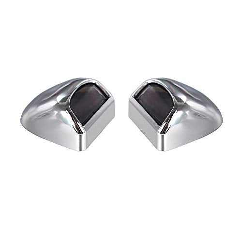 HERCOO License Plate Lights Lamp Lens Housing Compatible with Silverado Sierra Avalanche Suburban Escalade Yukon GMC Cadillac Step Bumper Truck Clips Aftermarket (Chrome) - Image 1