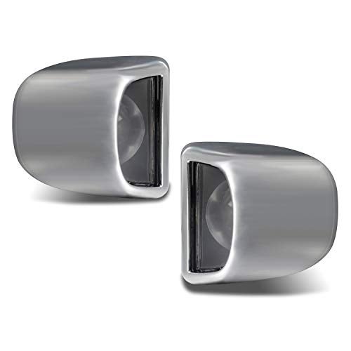 HERCOO License Plate Lights Lamp Lens Housing Compatible with Silverado Sierra Avalanche Suburban Escalade Yukon GMC Cadillac Step Bumper Truck Clips Aftermarket (Chrome) - Image 5