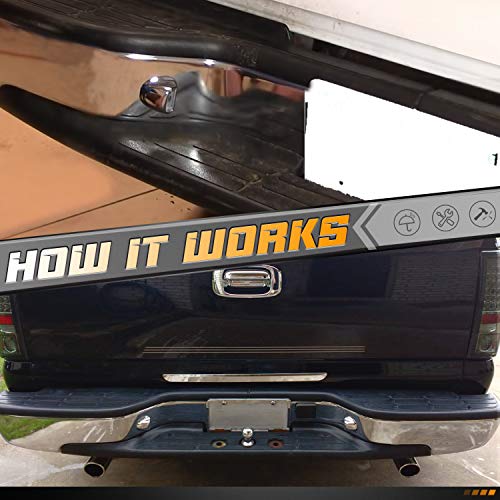 HERCOO License Plate Lights Lamp Lens Housing Compatible with Silverado Sierra Avalanche Suburban Escalade Yukon GMC Cadillac Step Bumper Truck Clips Aftermarket (Chrome) - Image 3