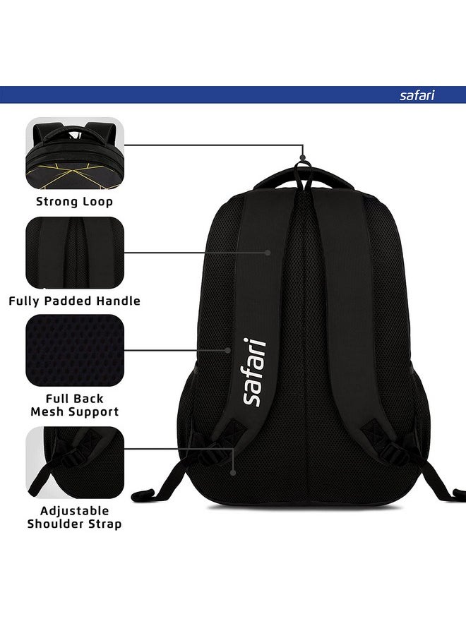Safari Safari Hitech Large Size 35 Ltrs Water Resistant Standard Backpack - Black  - Image 5