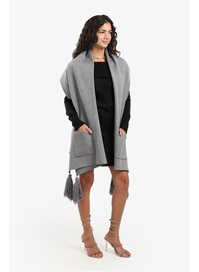 Carina Essential Knitted Poncho - Image 3