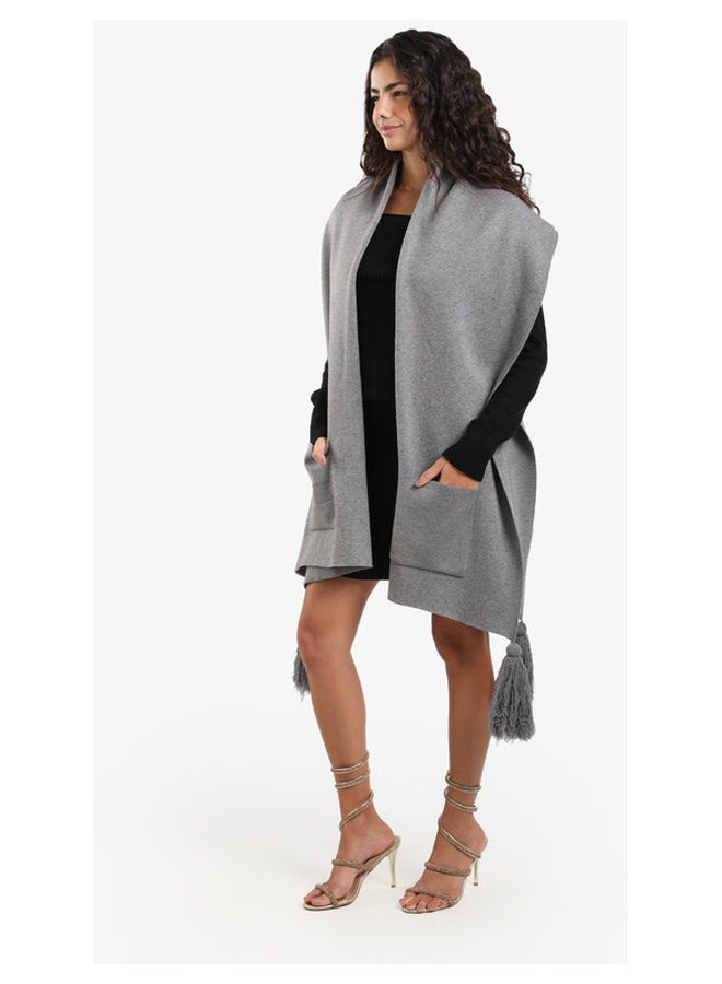 Carina Essential Knitted Poncho - Image 2