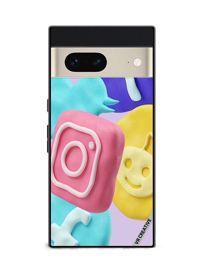 VR CREATIVE Protective Case Cover For Google Pixel 7 Icon Design Multicolour - Image 1