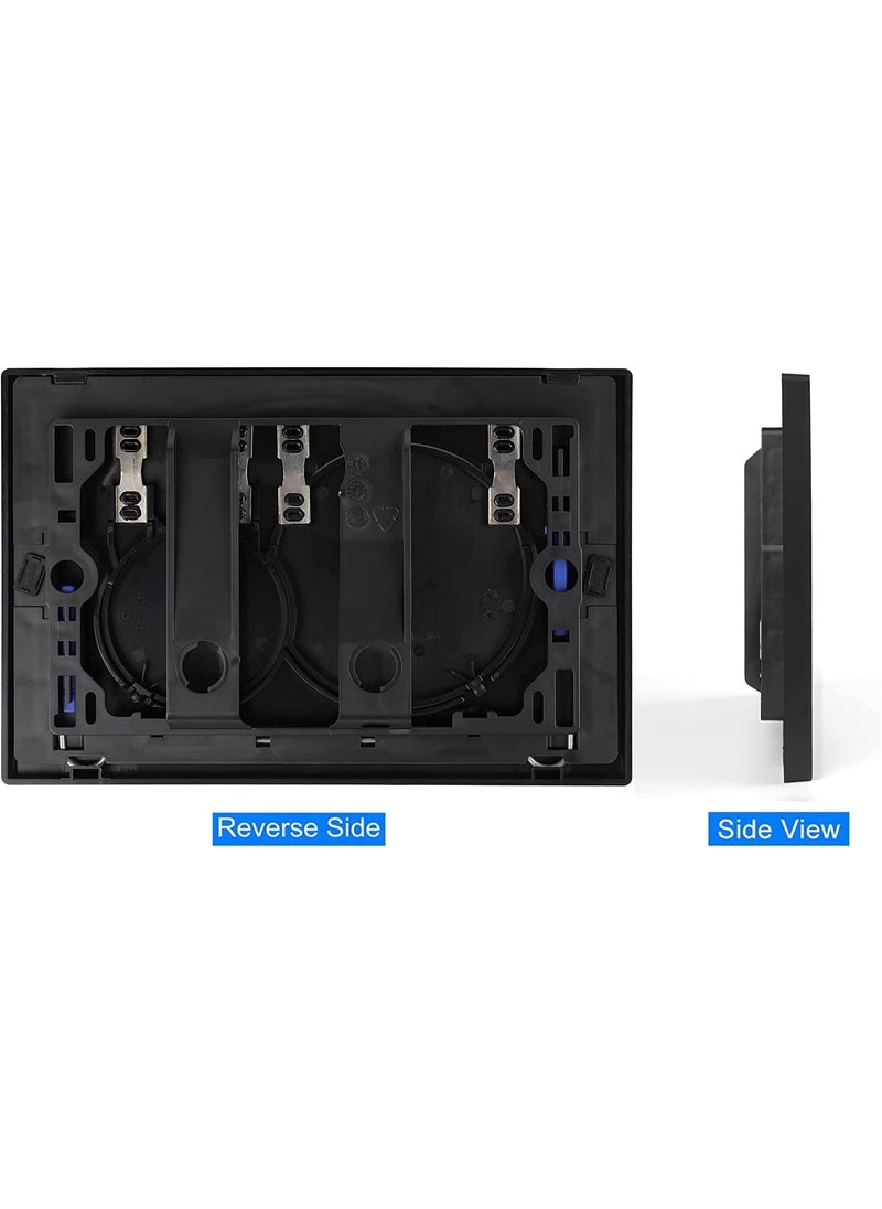 Bherunath - Bherunath Matt Black Concealed Flush Tank 80mm Thick Dual Flush Concealed CisternMatt Black Only Matt Black Concealed Cistern And Push Plate - Image 1
