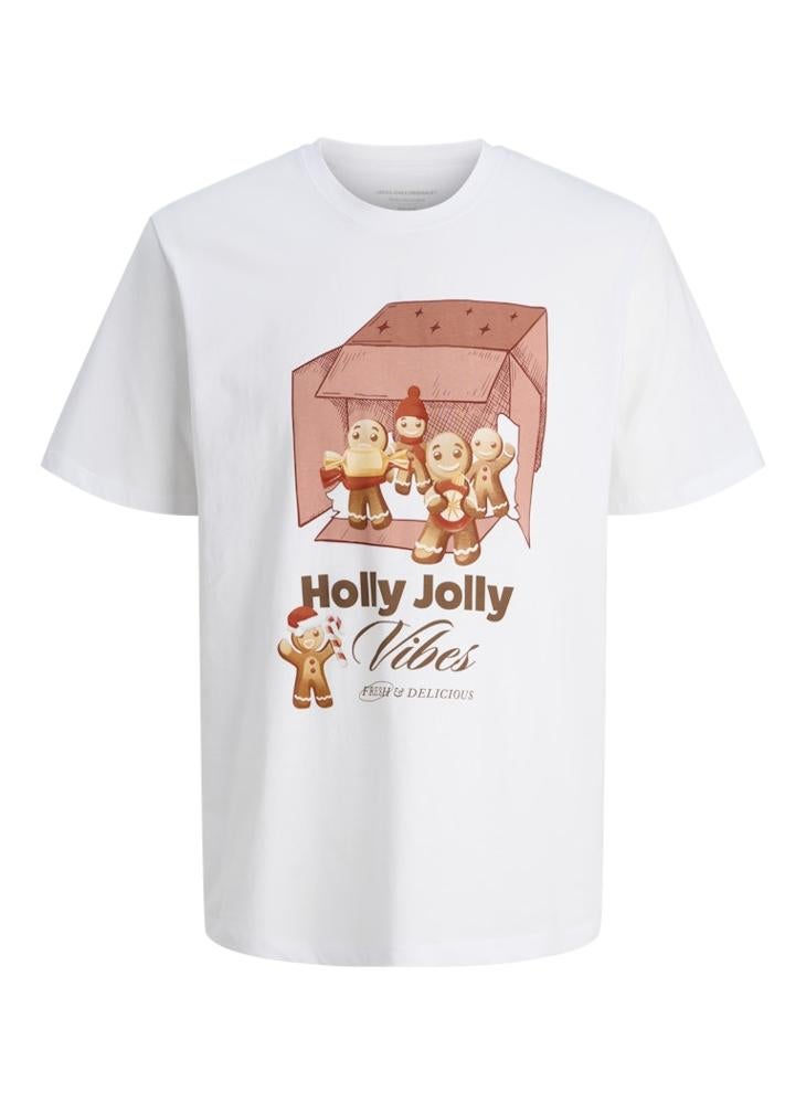 JACK & JONES Christmas Cartoon Regular Fit Crew Neck T-Shirt - Image 5