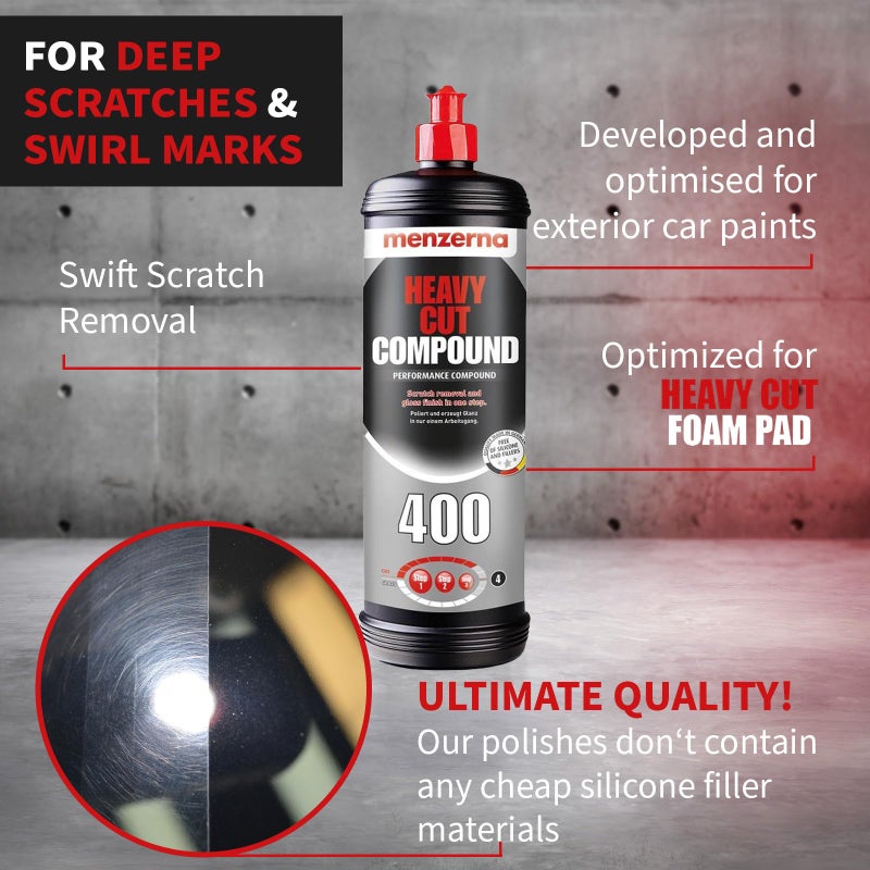 Menzerna Heavy Cut 400 250ml (8oz) Formerly Fast Gloss 400 - an Innovative Automotive Polish That removes Scratches and Creates Gloss in a Single Step (32 fl oz) - Image 2