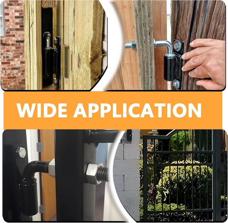 Solwim 2 Pack Steel J-Bolt Hinge with Plate,Heavy-Duty Welded Hingefor Doors Gates,Heavy-Duty Driveway Gates for Welding on Larger Iron or Steel Gates(Black,A-5/8) - Image 5