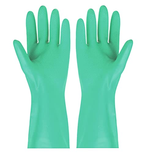 Amzgear Reusable Rubber Gloves for Washing Utensils - 12 Inches Long (Large, 1 Pair) - Ideal for Dishwashing, Gardening, and Hand Cleaning - Image 1