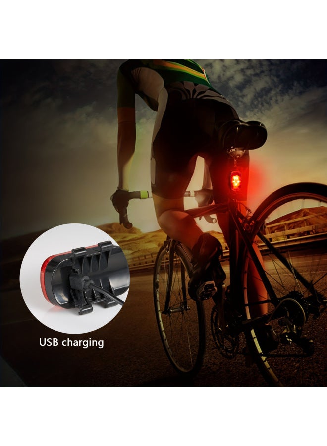 Generic Mini Bicycle Taillight Riding Taillight USB Rechargeable Riding Light Riding Equipment Safety Warning Taillight-Color:Red OPP Bag/2 Pack  - Image 3