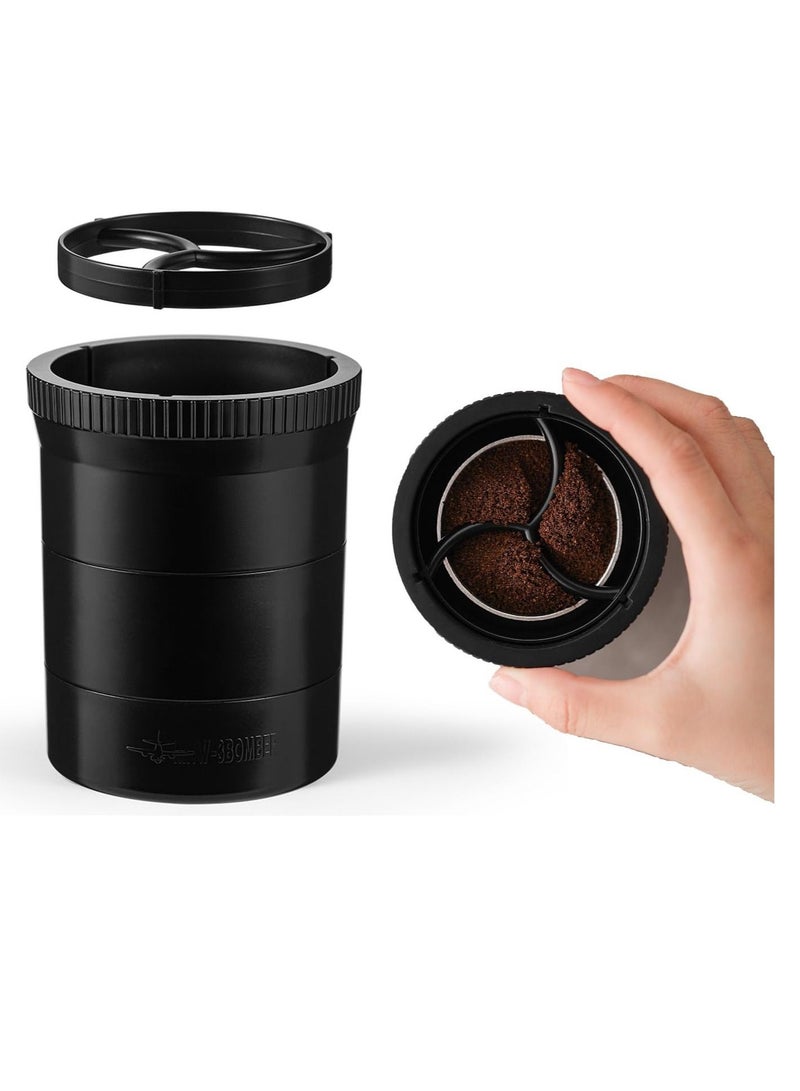 Excefore Moka Pot Powder Distributor, Coffee Distributor, Coffee Stirrer, 3-6 Cups Universal Moka Coffee Dosing Funnel, Coffee Residual Powder Collection Pot Accessories - Image 1