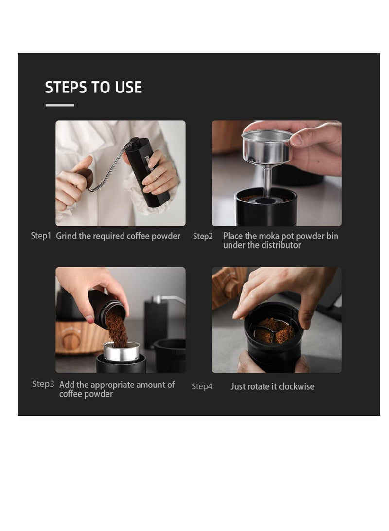 Excefore Moka Pot Powder Distributor, Coffee Distributor, Coffee Stirrer, 3-6 Cups Universal Moka Coffee Dosing Funnel, Coffee Residual Powder Collection Pot Accessories - Image 3