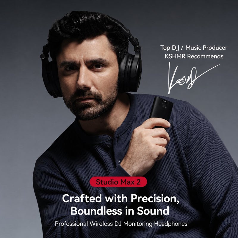 OneOdio Studio Max 2 Professional Wireless DJ Monitor Headphones - Image 2