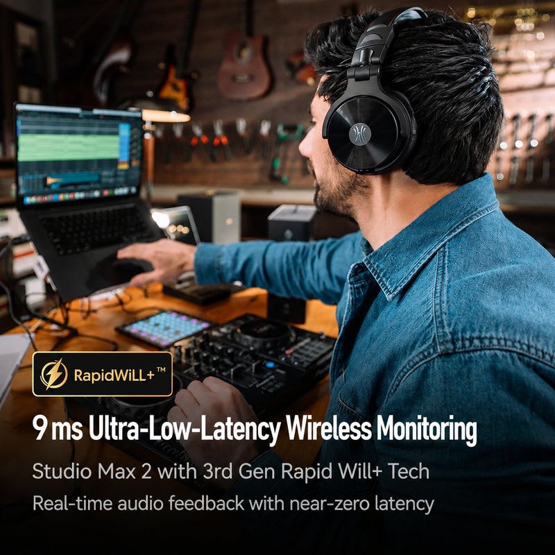 OneOdio Studio Max 2 Professional Wireless DJ Monitor Headphones - Image 1