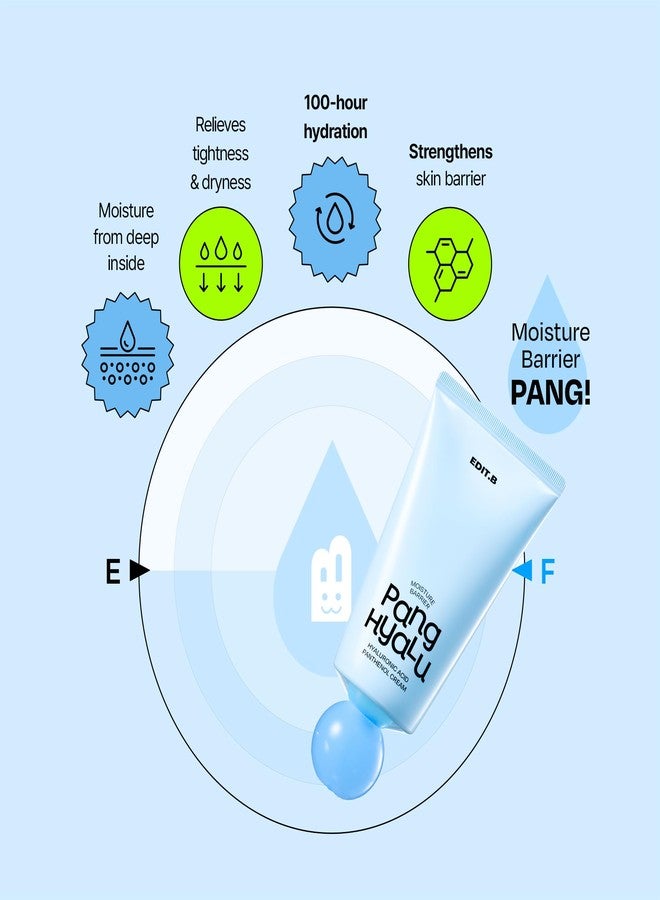 EDIT.B Moisture Barrier Pang Hyaluronic Acid Panthenol Cream, Long-Lasting Deep Hydration Lightweight Facial Moisturizing Cream, Soothing and Hydrating, Korean Daily Skin Care, 3.38 fl.oz (100ml) - Image 3