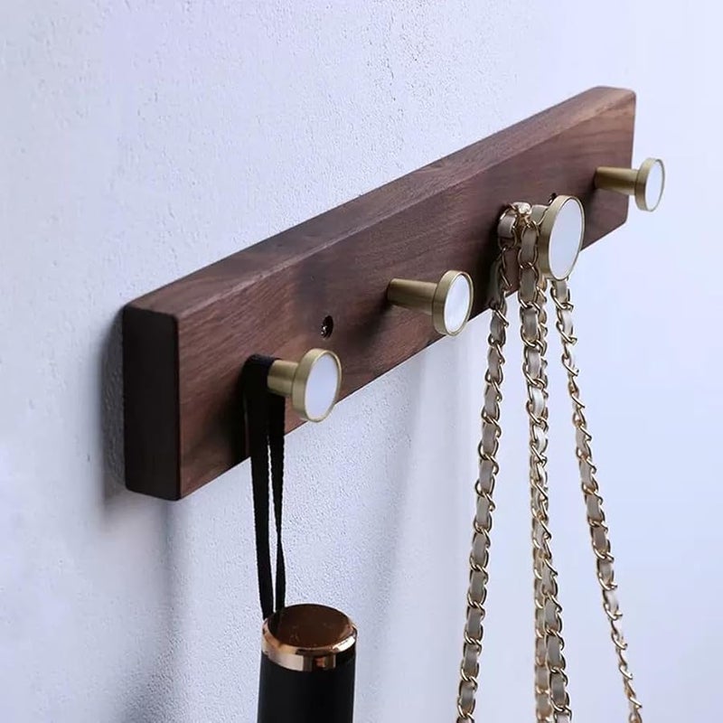 خطافات معاطف خشبية صغيرة مثبتة على الحائط لغرفة المعيشة والممر والرواق والباب - Image 5
