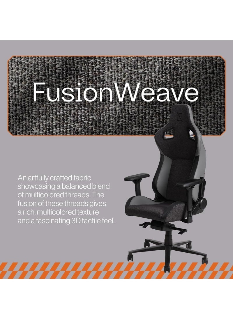 نافو APEX AIR – كرسي ألعاب وكمبيوتر مريح من Fusion Weave الفاخر مع وسائد من الإسفنج الذكي، ومسند رأس مغناطيسي، ودعم قطني مدمج قابل للتعديل، ومساند أذرع رباعية الأبعاد، وسعة وزن 135 كجم، ومسند ظهر بزاوية 90-155 درجة - تصميم عالي الجودة ومريح لساعات طويلة، رمادي غامق | APEXAIR-FW-DG  - Image 5