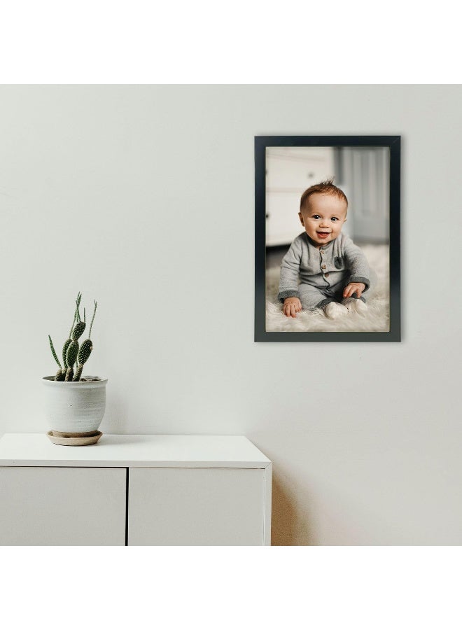 Decorhills DECORHILLS FRAMES & DECOR Rectangular Glass Photo with Wood, Wall Mount Tabletop Display for 8x12 Inches Picture  - Image 2