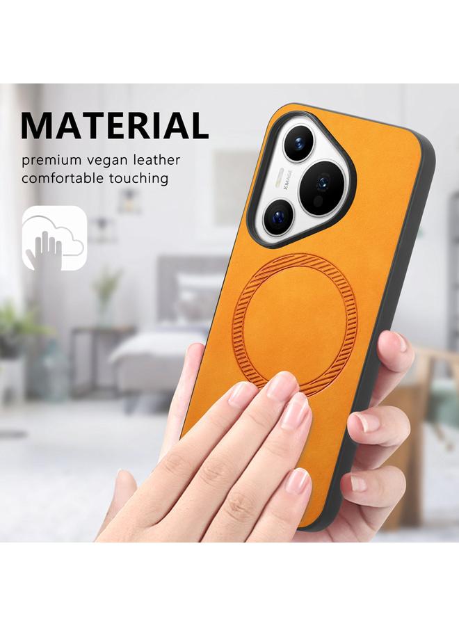 زبون جراب لهاتف Huawei Pura 70 بلون سادة ريترو ماجسيف غطاء خلفي من البولي يوريثان - Image 4