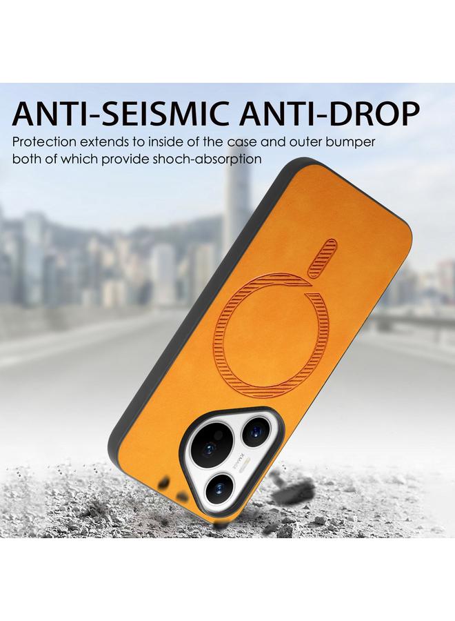 زبون جراب لهاتف Huawei Pura 70 بلون سادة ريترو ماجسيف غطاء خلفي من البولي يوريثان - Image 5