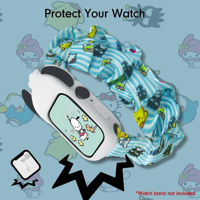 Sonix غطاء ساعة آبل من سونيكس × سانريو | غلاف واقي لساعة آبل | غلاف سيليكون واقي | يناسب 38mm/40mm/41mm | بوشاكو - أبيض - Image 3