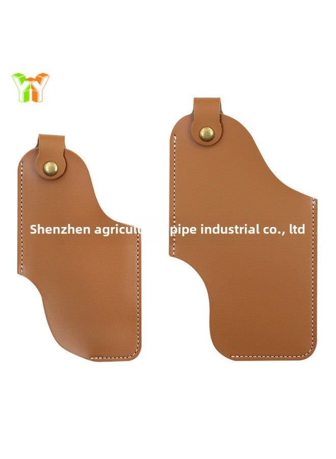 Men's Outdoor Waist Hanging Phone Bag PU Leather Anti-Lost Phone Waist Bag Tactical Tools Leather Case Spot-Color:Light Brown-Dimensions:Small Size 15*8.5cm - Image 1
