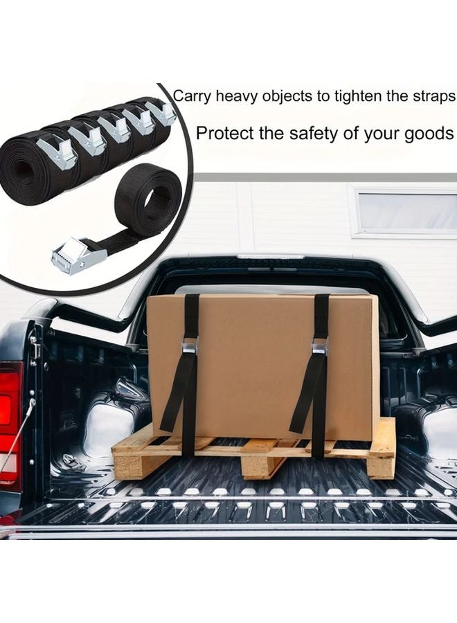 6 5 Ft Heavy Duty Adjustable Tension Straps With Metal Locks For Cargo Securement - Image 2