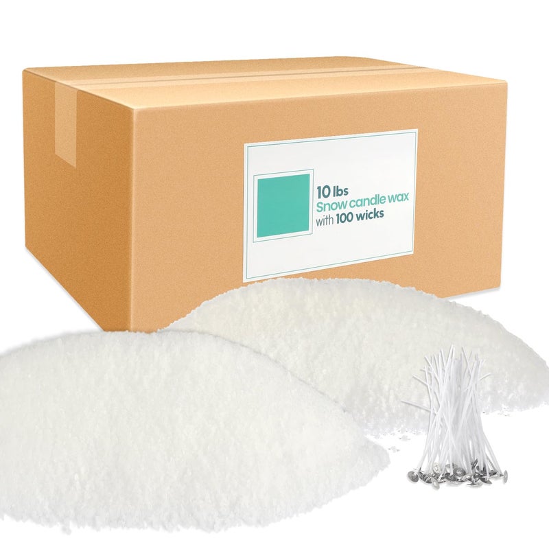 TLNFHRPI 10 lb Pearl Wax Sand DIY Set with 100 Wicks, Reusable, Continuous Burning, Unscented Candle Powder, Designed for Handmade Candles, Wedding Celebrations and Party Decorations - Image 3