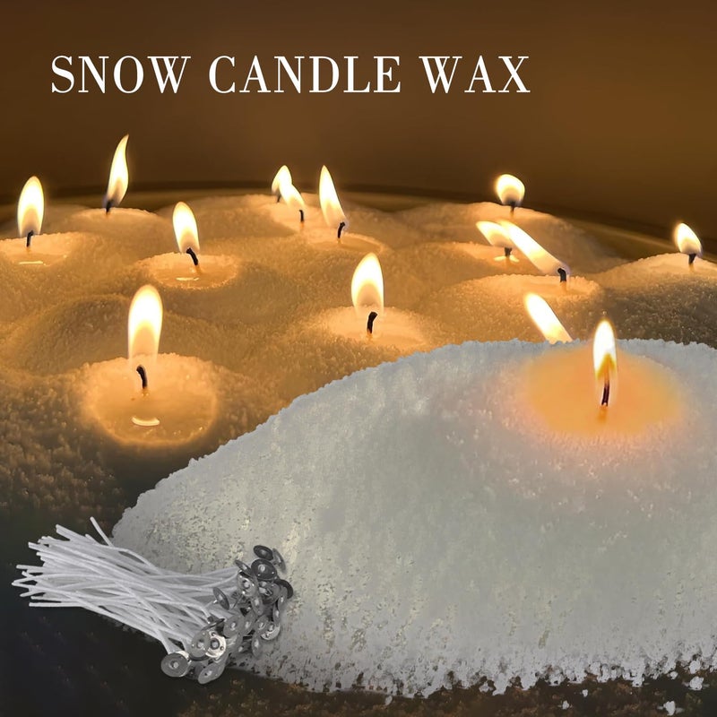 TLNFHRPI 10 lb Pearl Wax Sand DIY Set with 100 Wicks, Reusable, Continuous Burning, Unscented Candle Powder, Designed for Handmade Candles, Wedding Celebrations and Party Decorations - Image 4