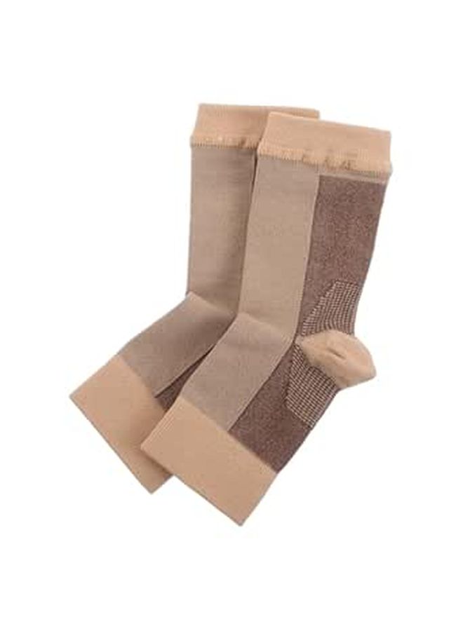Luxshiny Ankle Compression Sleeve for Sprained Ankle Arch Support M Fitness Hiking 1 Pair - Image 1