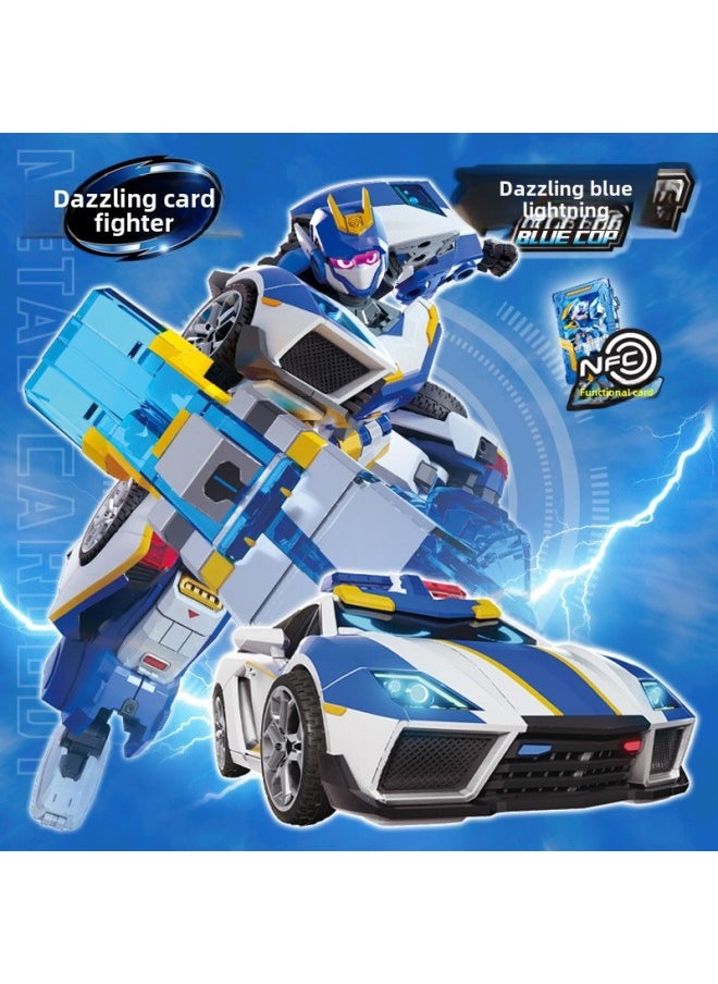 Generic - Dazzle Card Fighter Dazzle Blue Lightning Deformation Super Dazzle Light King Xuan Iron War God Fire Shura Deep Sea Sky Anchor Toy-Color:Flame Lion 8131 - Image 1