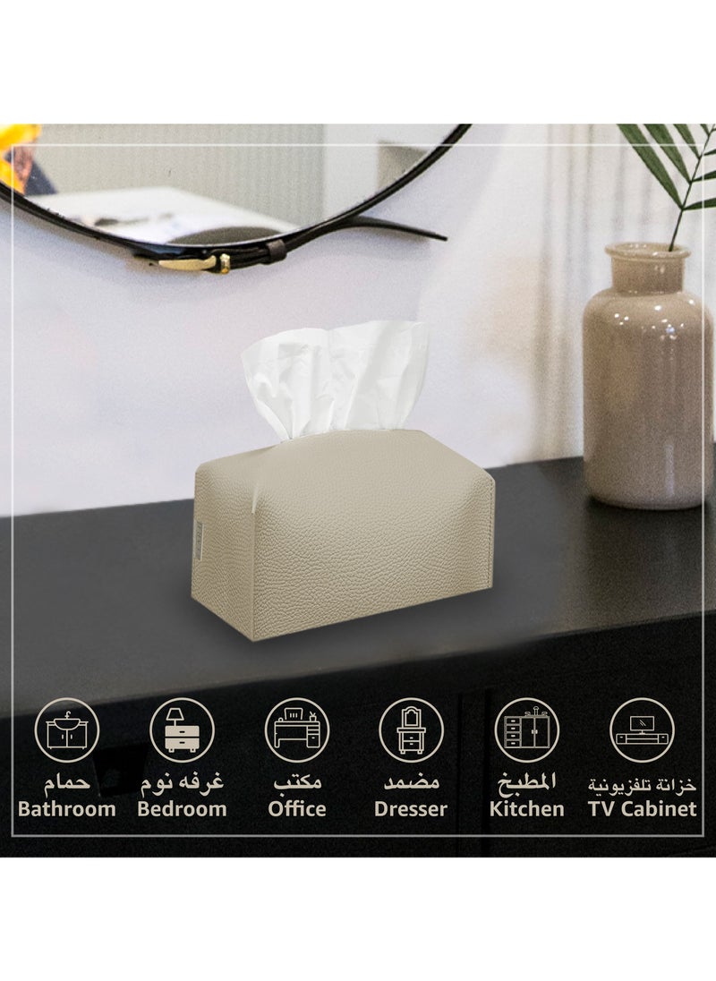 لي آرت غطاء علبة مناديل جلدي - ديكورات منزلية لغرفة المعيشة وغرفة النوم والمكتب | حامل مناديل للسيارة | حامل مناديل | حامل علبة مناديل للسيارة | غطاء علبة مناديل للسيارة (جمل)  - Image 5