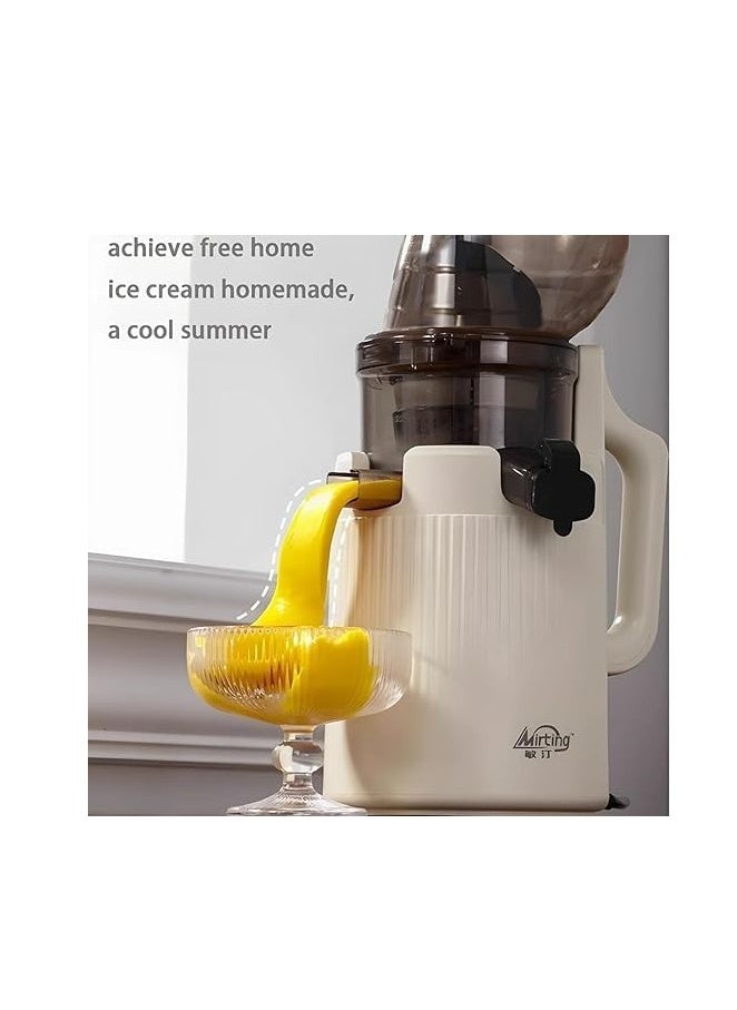 Generic - Slow Masticating Juicer, 80mm Wide Chute, Juice Jug, Pulp Container, BPA-Free, Easy-to-Clean, Whole Fruit & Vegetable Cold Press Juicer, High Nutrient Extraction, Quiet Motor, Reverse Function - Image 1