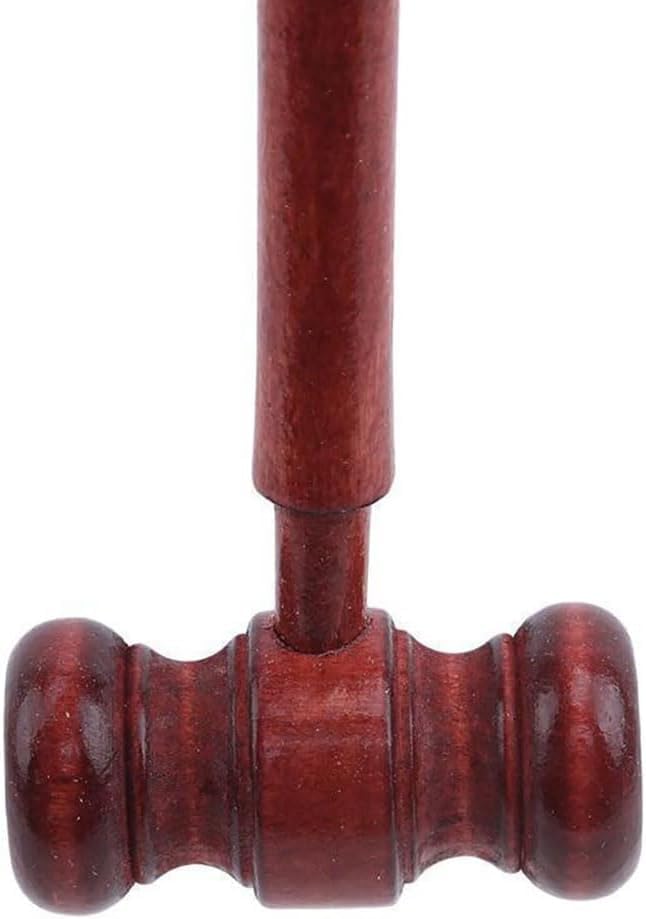 YSSZAM 2 Pcs Wood Judge Gavels Auction Court Gavels Wooden Judge Hammers Wood Hammer Props Judge Costume Accessories for Lawyer Courtroom 3.2 x 6.7 x 17.4 cm - Image 4